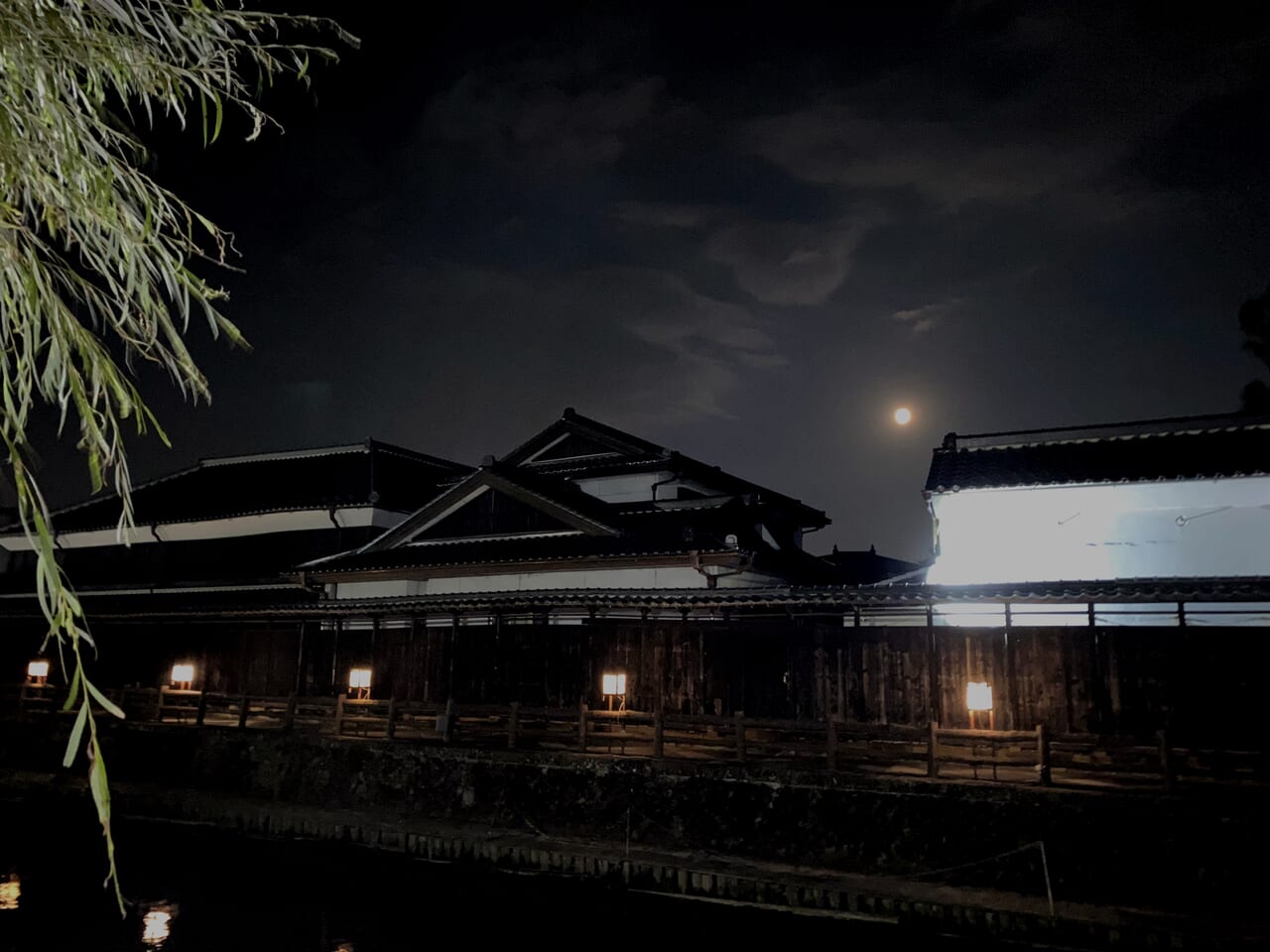 2023年9月28日うずま川行灯まつり夜の風景